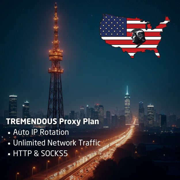 TREMENDOUS Mobile Proxy Plan (US)